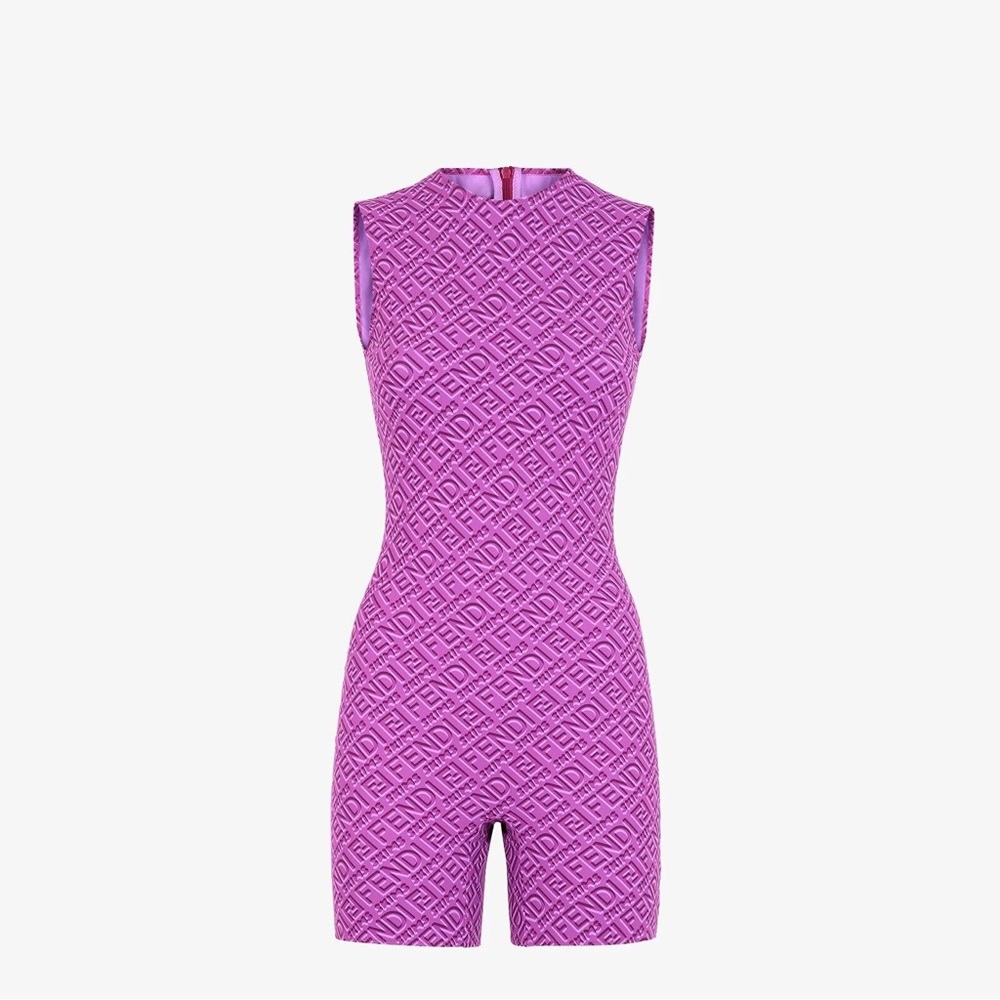 Purple fendi x skims jumpsuit